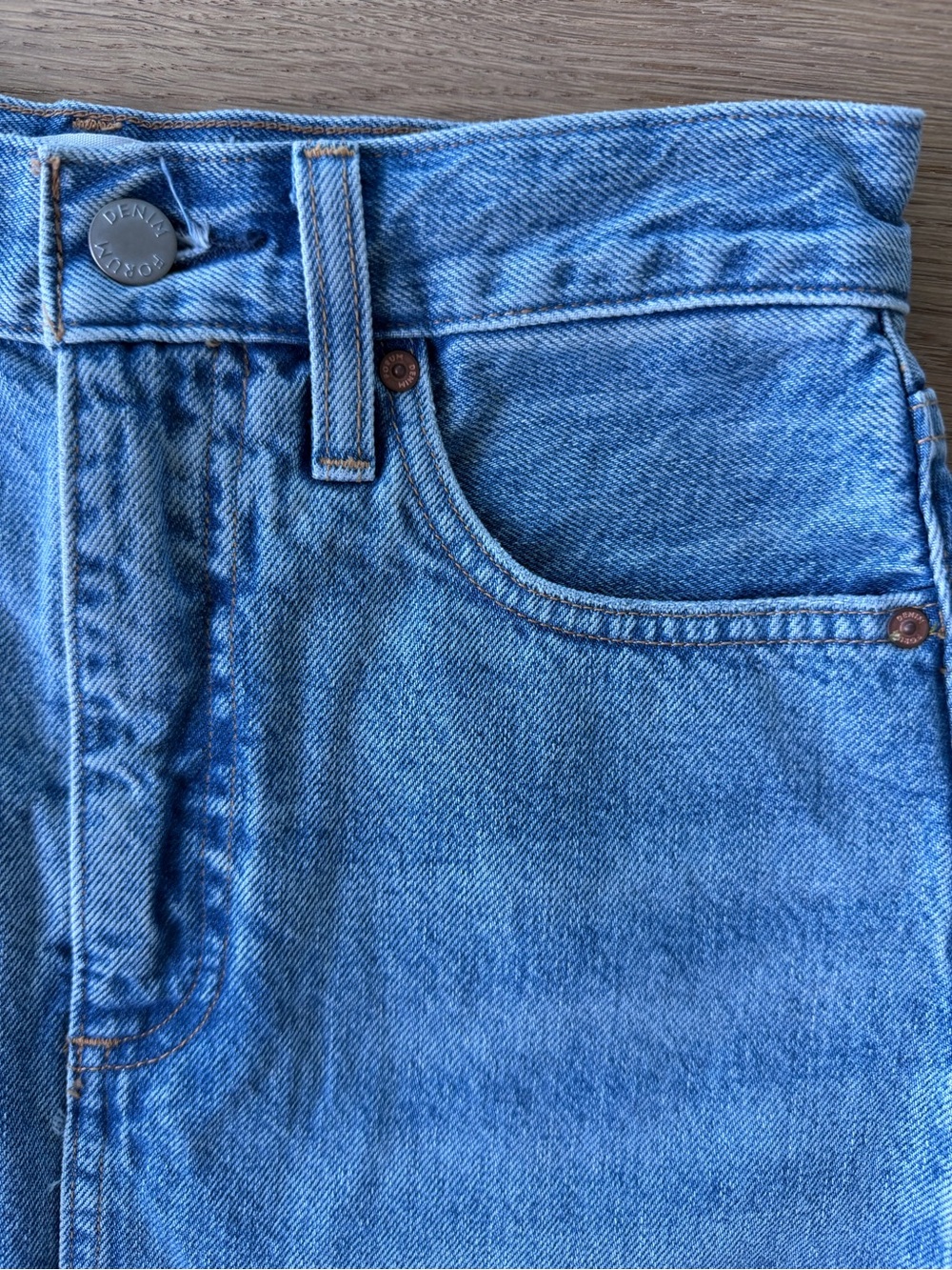 Aritzia Midi Denim Forum skirt sz 24 - Picture 9 of 12